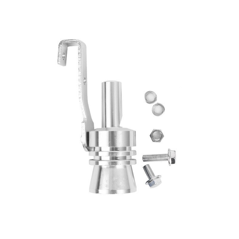 Simulateur de son universel pour voiture, sifflet de Turbo, dispositif de rénovation de véhicule, tuyau d&#39;échappement, son de Turbo, silencieux de voiture: Silver