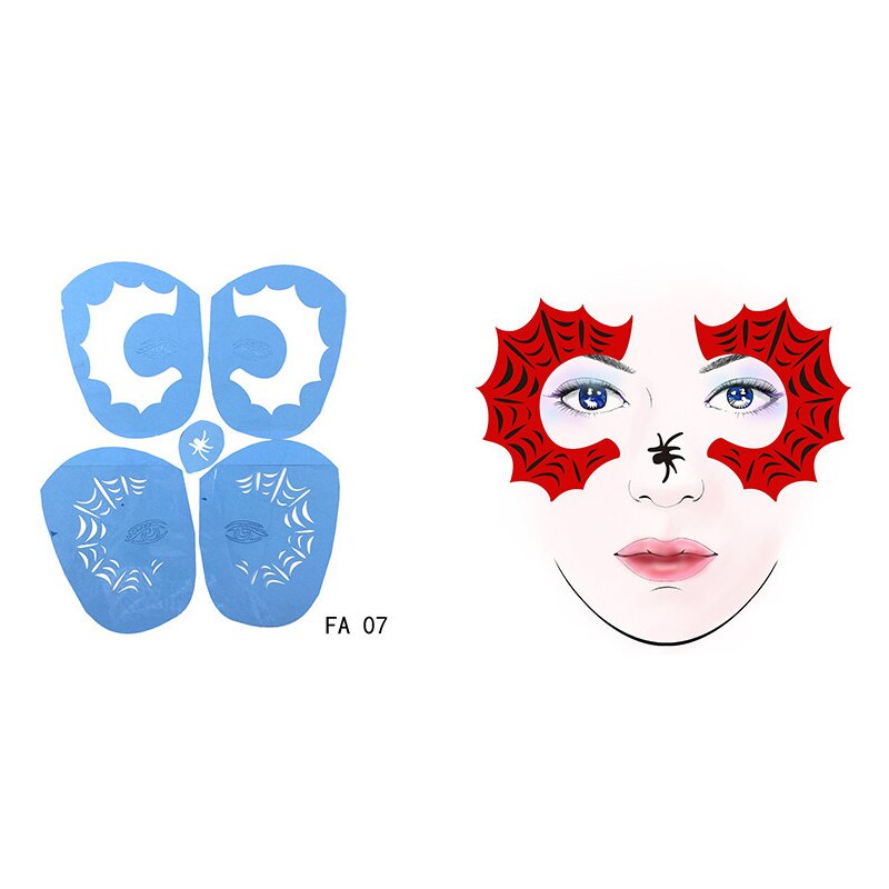 7er Set Wiederverwendbare Gesichtsmalschablonen – Blumen, Schmetterlinge & Mehr Für Körperbemalung & Facepaint