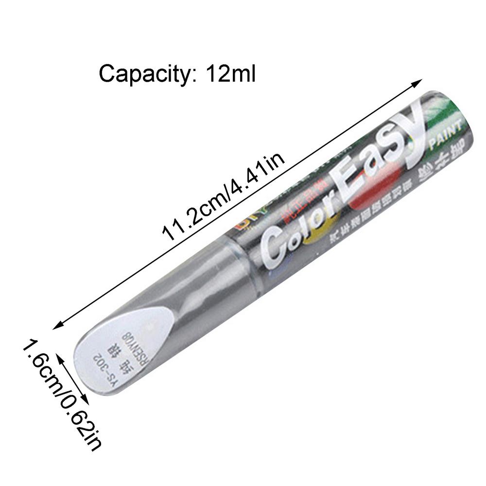 12ML Car Scratch Repair Pen 4 Colors Automotive Paint Color Matching Brush For Automotive Rims Fill Paint Pen: Silver