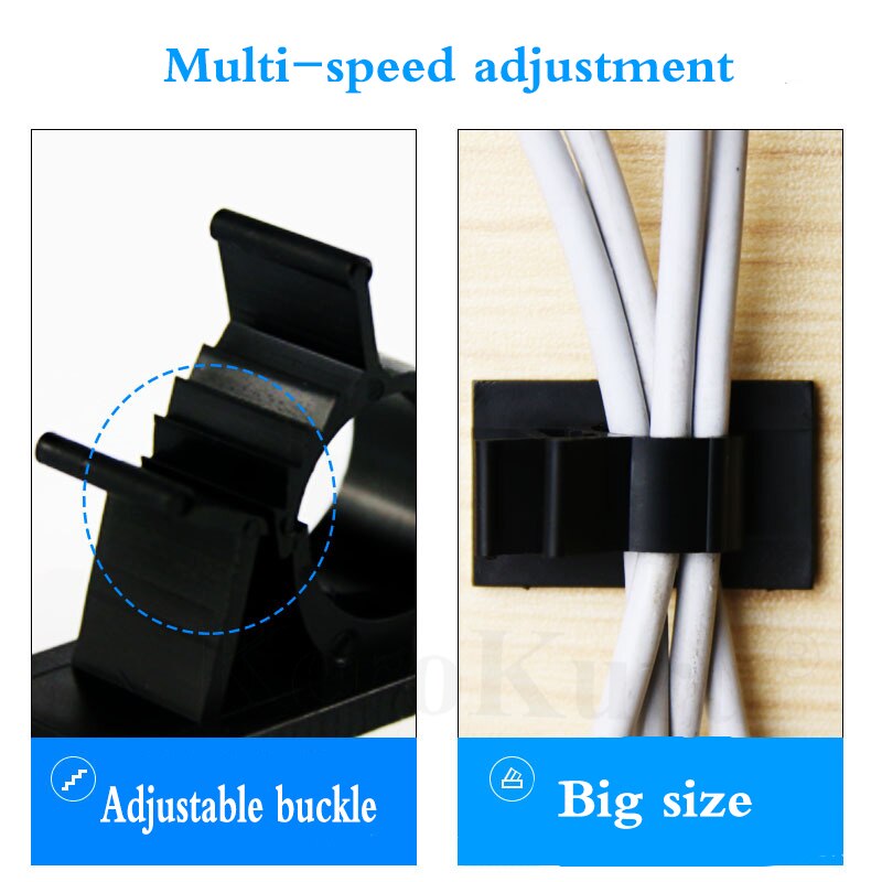 10 stücke Klebstoff Kabel Organizer Clips Tisch Kabel Verwaltung Einstellbare Kabel Halfter Für Auto PC TV Ladung Draht Spuler