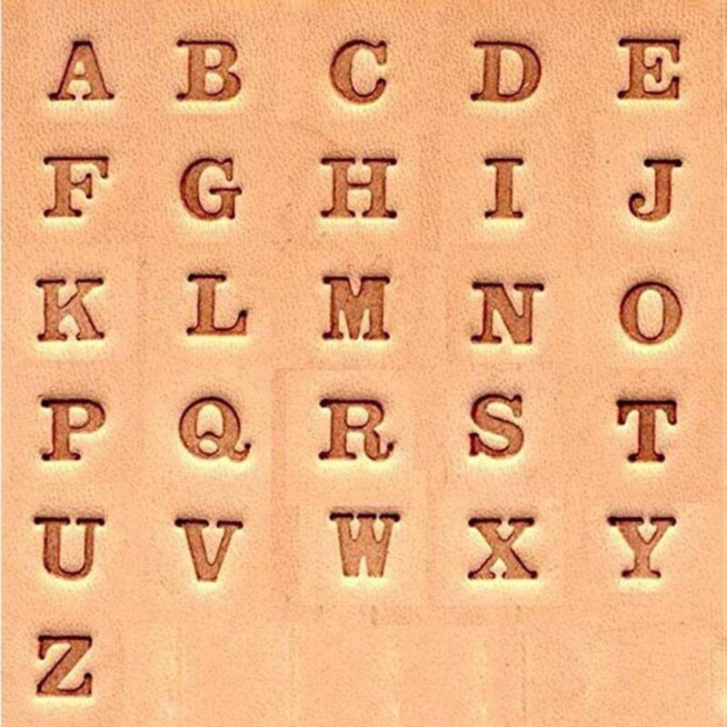 Juego de Herramientas de sello de cuero con letras digitales, juego de sellos de Metal para el hogar, herramienta de Sello de cuero desmontable