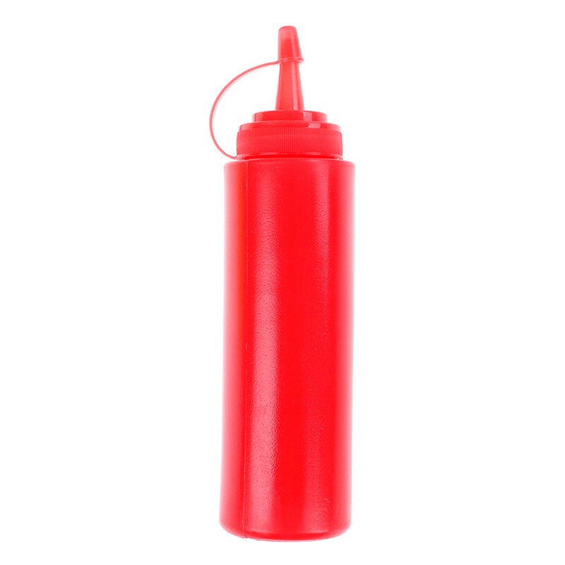 230Ml Saus Azijn Olie Ketchup Jus Cruet Keuken Accessoires Juskom Plastic Kruiderij Dispenser 8Oz Knijpfles: 230ml red