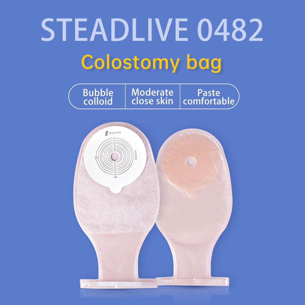 Sacs de colostomie 15-65mm, lot de 10 à 40 pièces, poche de stomie, une pièce, ouvert, couleur de peau, pas besoin de Clip, sac de colostomie translucide