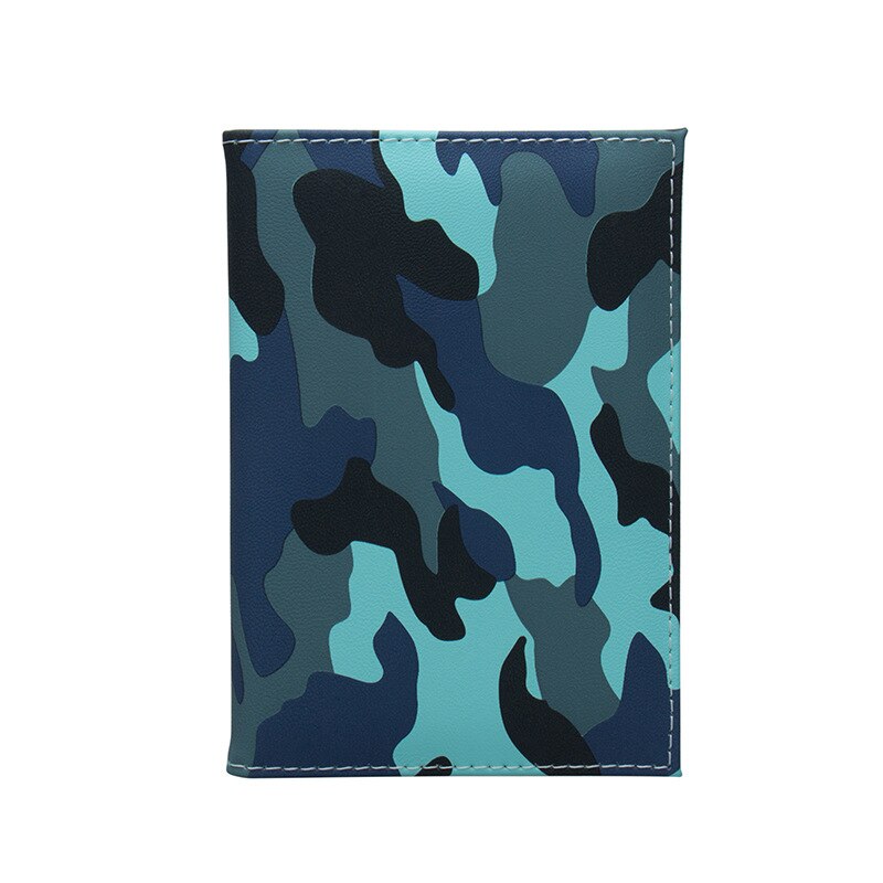 Mannen Algemene Mode Eenvoudige Minimalistische Camouflage Paspoort Clip Paspoort Deksel Paspoort Zak Ticket Clip Kaarthouder: Sky Blue