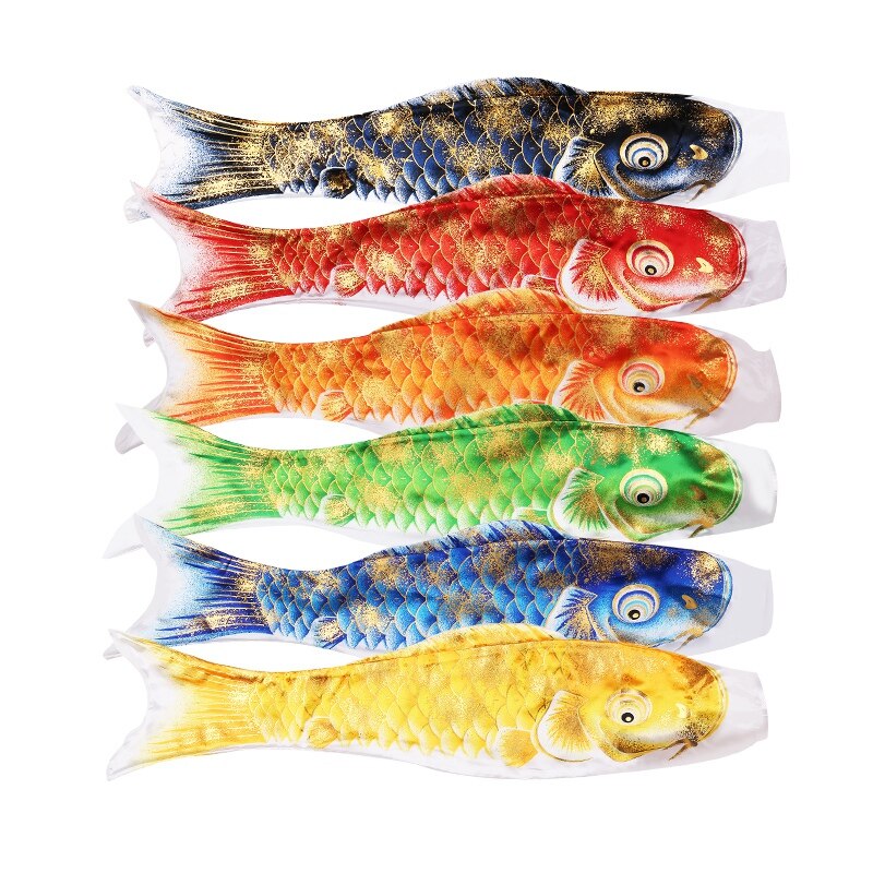 Colorful Japanese Style Carp Wind Sock Koinobori Fish Flag Wall Hanging Decoration