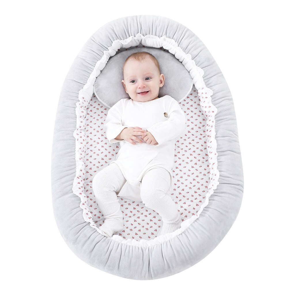 90 x 60cm bomuld sammenklappelig baby seng vugge barneseng nyfødte spædbarn sove reden
