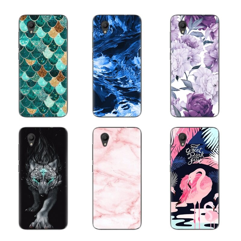 TPU Posteriore Del Silicone Della Copertura Del Telefono Per Alcatel 1/ 5033D/ 5033X/ 5033Y 6-pollici Alla Moda Colorata Dipinta cassa del telefono