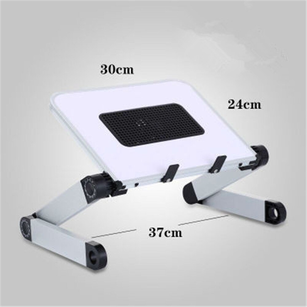 Aluminum Alloy Laptop stand book holder in bed height adjustable folding stand: white coolers 30x24