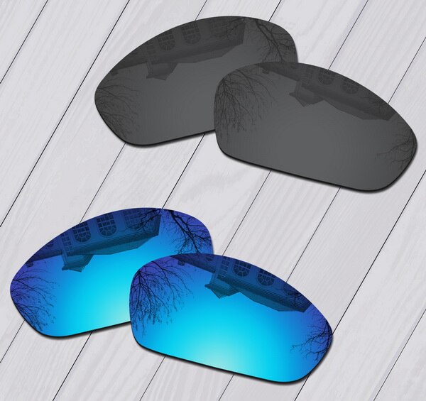 E.O.S Polarized Enhanced Replacement Lenses for Oakley Monster Dog Sunglasses - Multiple Choice: Black-Ice blue