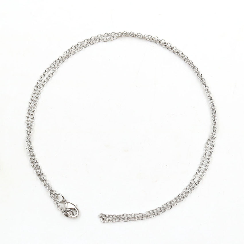 10 pièces/lot Simple Style or/or Rose/argent/Bronze couleur 50 cm longueur collier chaîne femmes bijoux à breloques