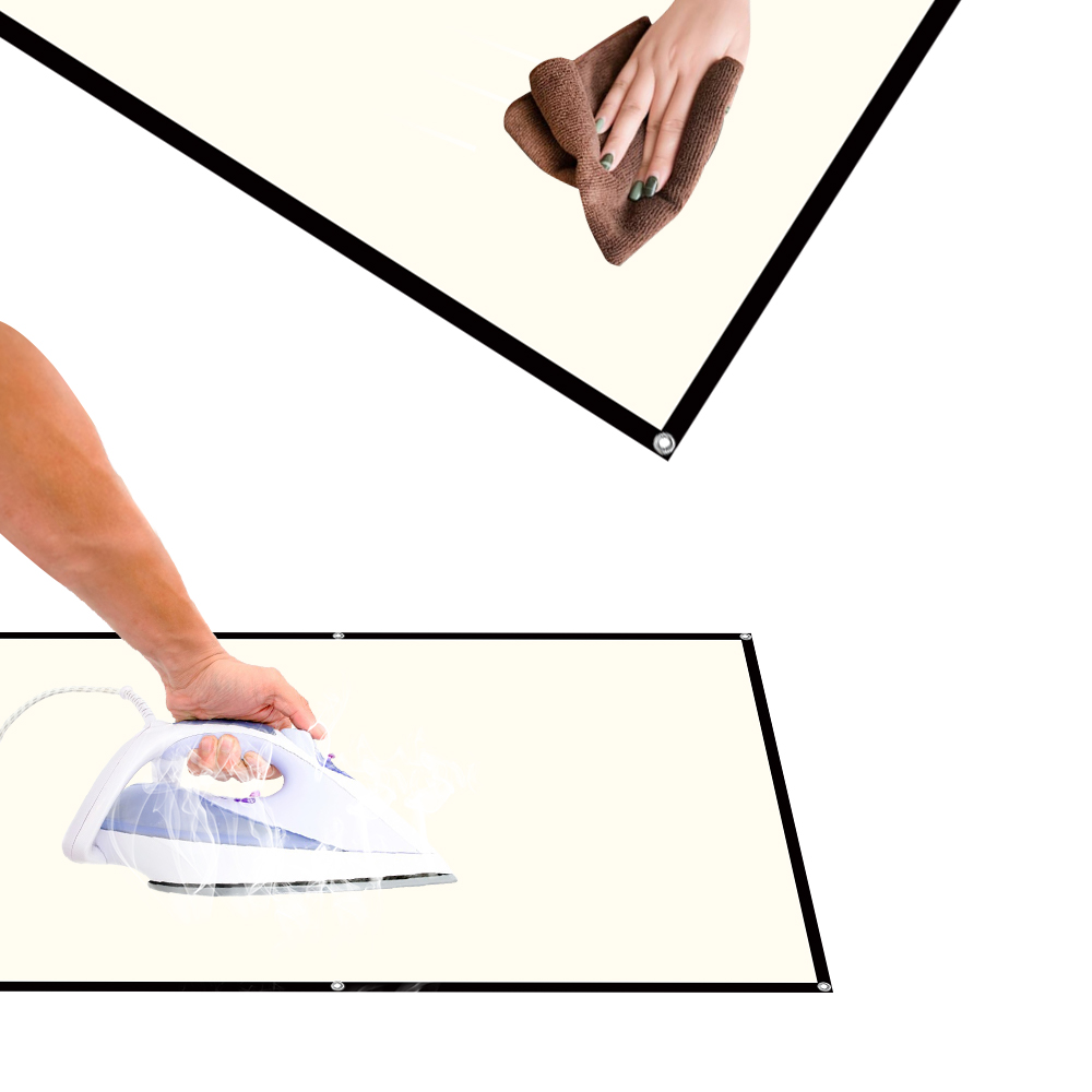 LEJIADA-Pantalla de proyector con rejilla blanca para el hogar y la Oficina, Pantalla reflectante de 160 ° portátil con ángulo de visión, 100, 120 y 130 pulgadas