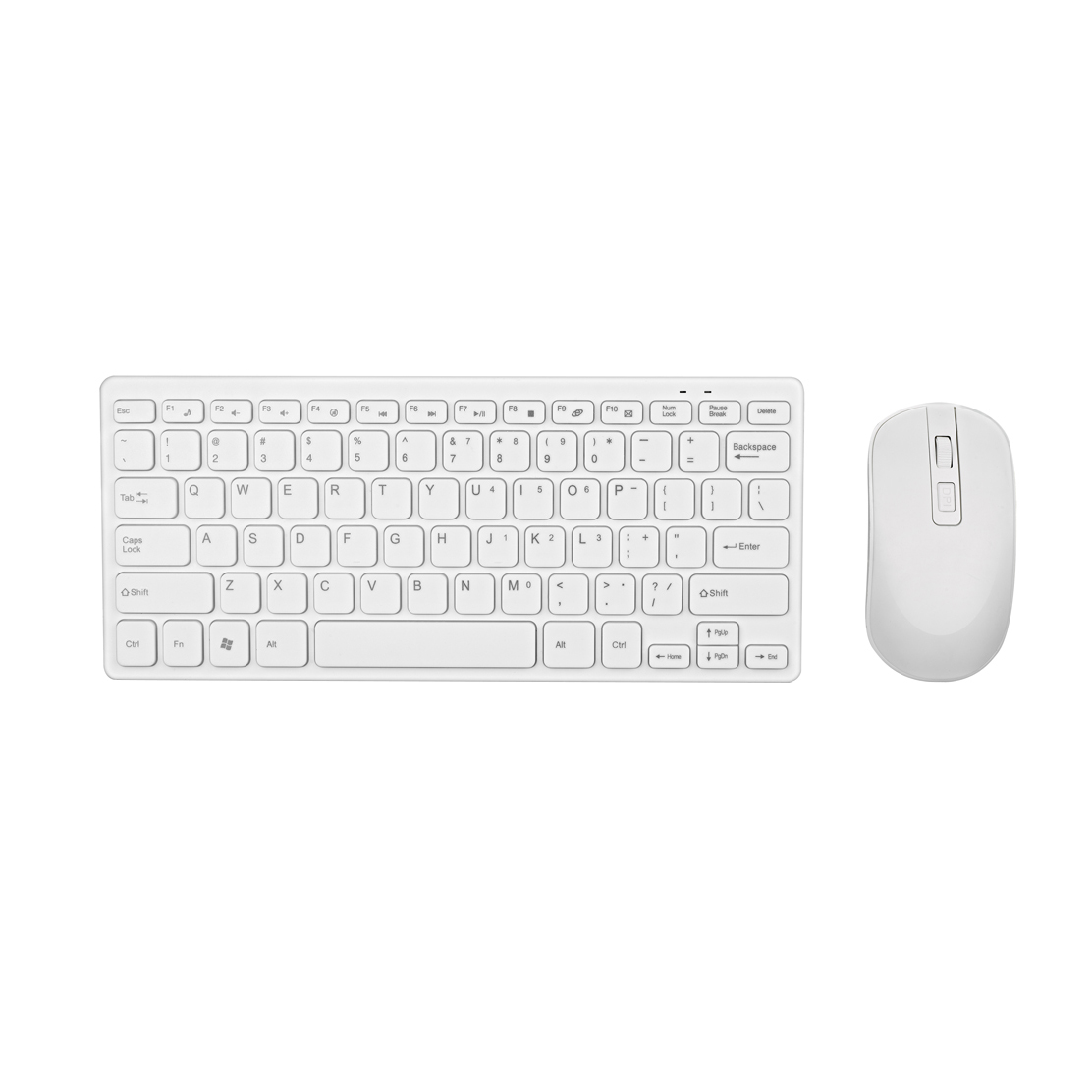 2.4G Wireless Keyboard And Mouse Kit Keypad Ultra-Slim For Android Ios Pc Laptop: White