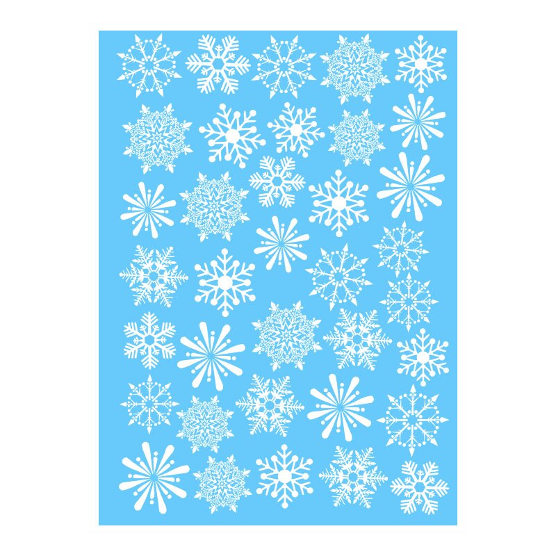 White Snowflake Electrostatic Sticker Window Kids Room Christmas Wall Stickers Home Decals Decoration Year Wallpaper: Q04