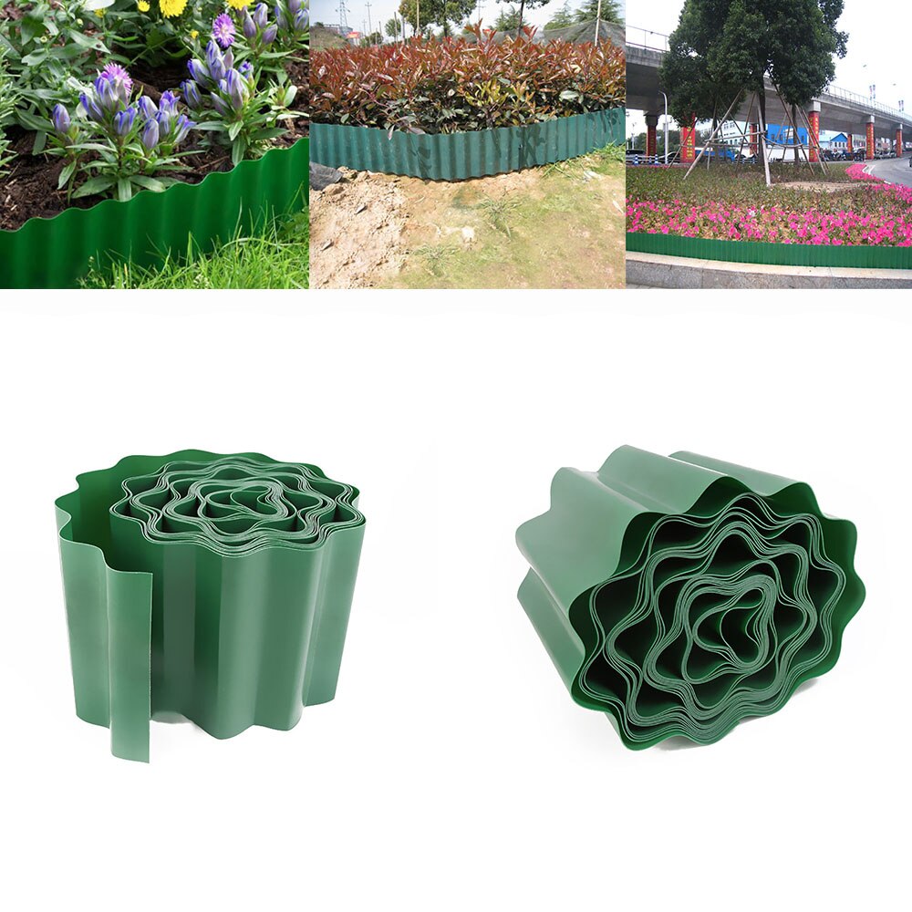 Flexible Plastic Garden Lawn Grass Edge Brown Edger Edging Border Wall Landscape Decorative Corrugated Plastic Fence