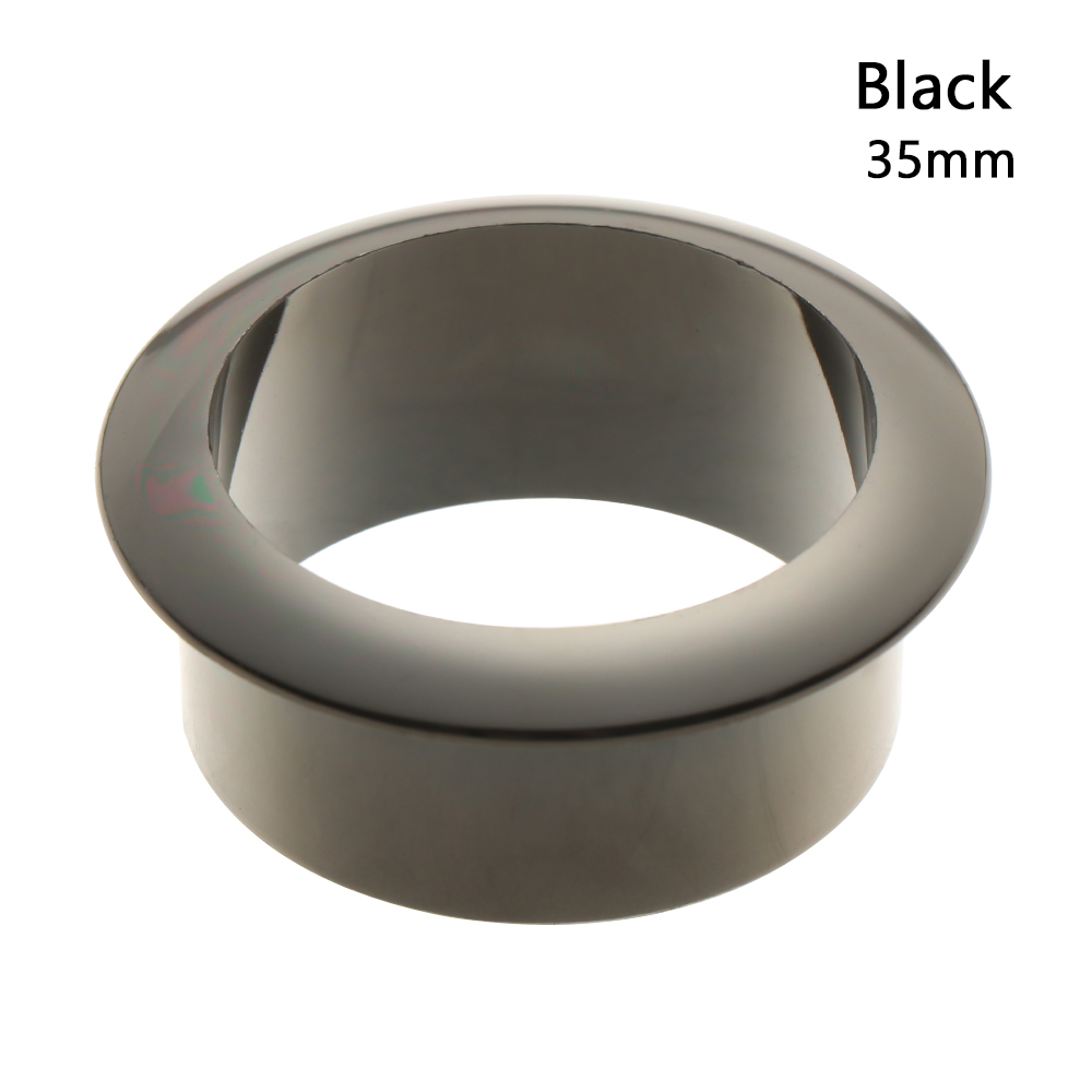 Round Organizer Hardware Cable Clamp Office Computer Grommet Wire Hole Cover Line Box Desk Table Cable Fastener: black-35mm