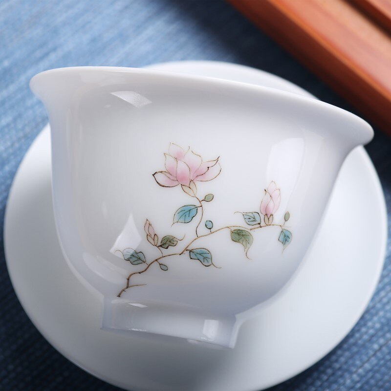 Porcelæn håndmalet terrin æggeskal kung fu te store skåle keramik sancai terrin sopera de ceramica gaiwan til kæreste