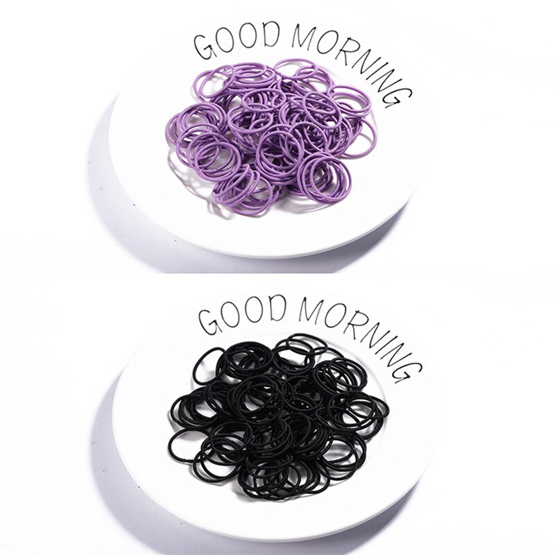 10-600PCS Cute Girls Colourful Ring Disposable Elastic Hair Bands Ponytail Holder Rubber Band Scrunchies Kids Hair Accessories