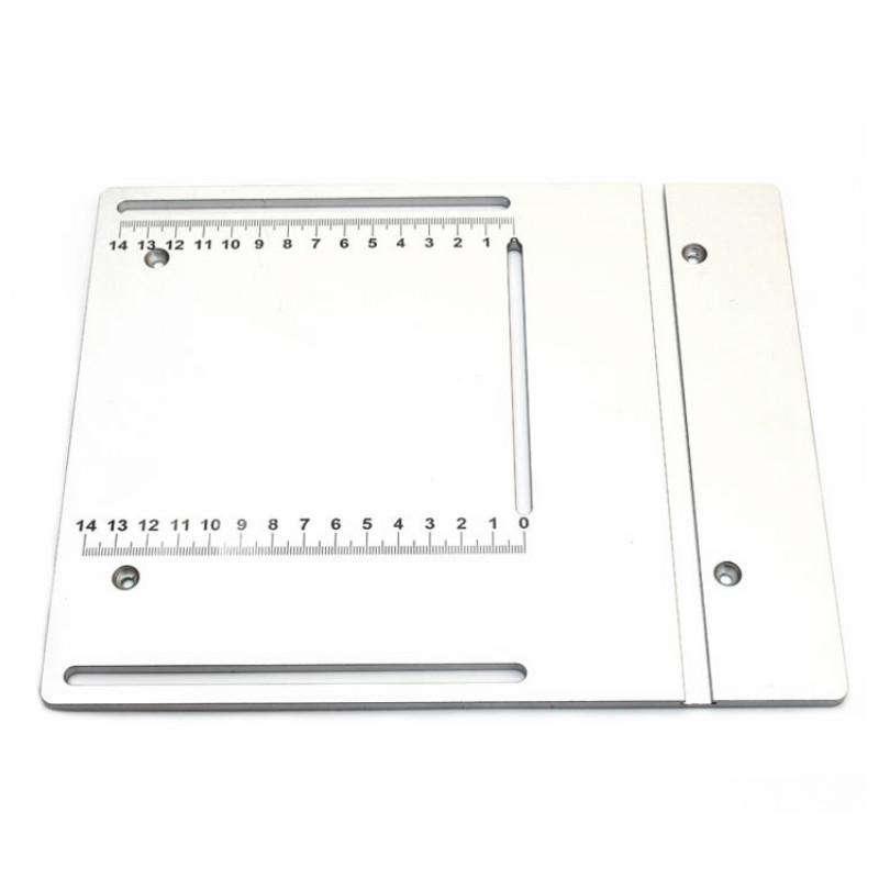Aluminium Mini Tafel Zag Klaring Insert Plaat Cirkelzaag Flip Boord Met Mijter Gauge Guide Set Houtbewerking Werkbank