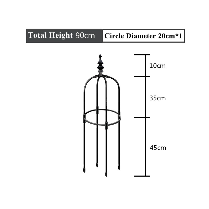 Metal Plant Climbing Frame, Outdoor Flower Stand, Trellis DIY, Tomato Vegetable Vines Plants Potted Support, Home Garden Decor: 4XL / Brown