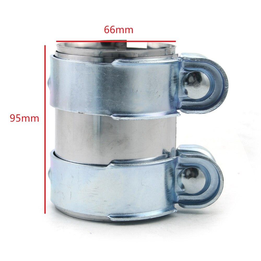 Exhaust Tube Pipe Connector Joiner Sleeve Clamp Connector Fit For 2.0 Inch 2.5" Pipeline: 2.5 inch