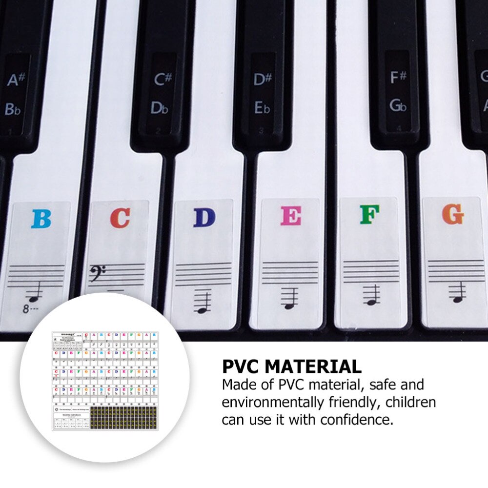 1 vel paino beginner stickes toetsenbordsticker voor instrument