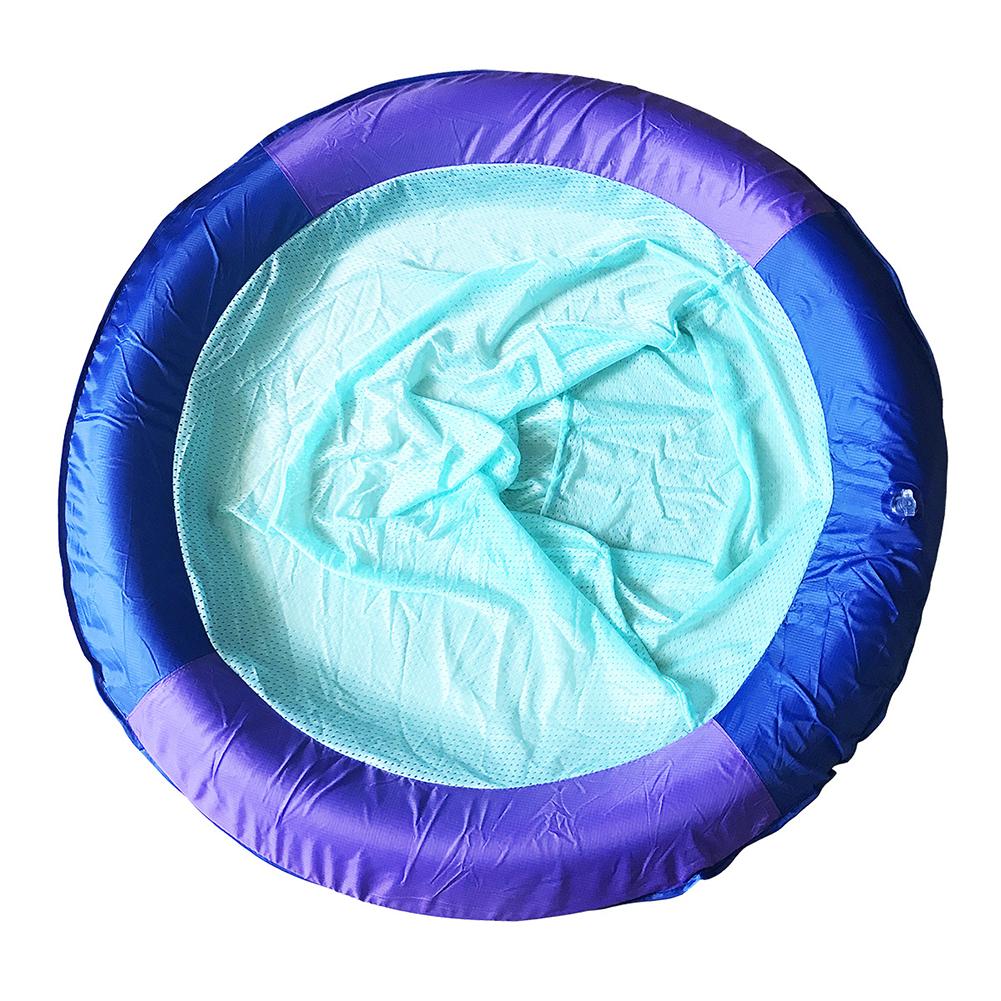 Swimmingpool flydende række stol mesh hvilestol oppustelig flydende seng mesh luftmadras til voksen barn svømning strand vand legetøj: Default Title