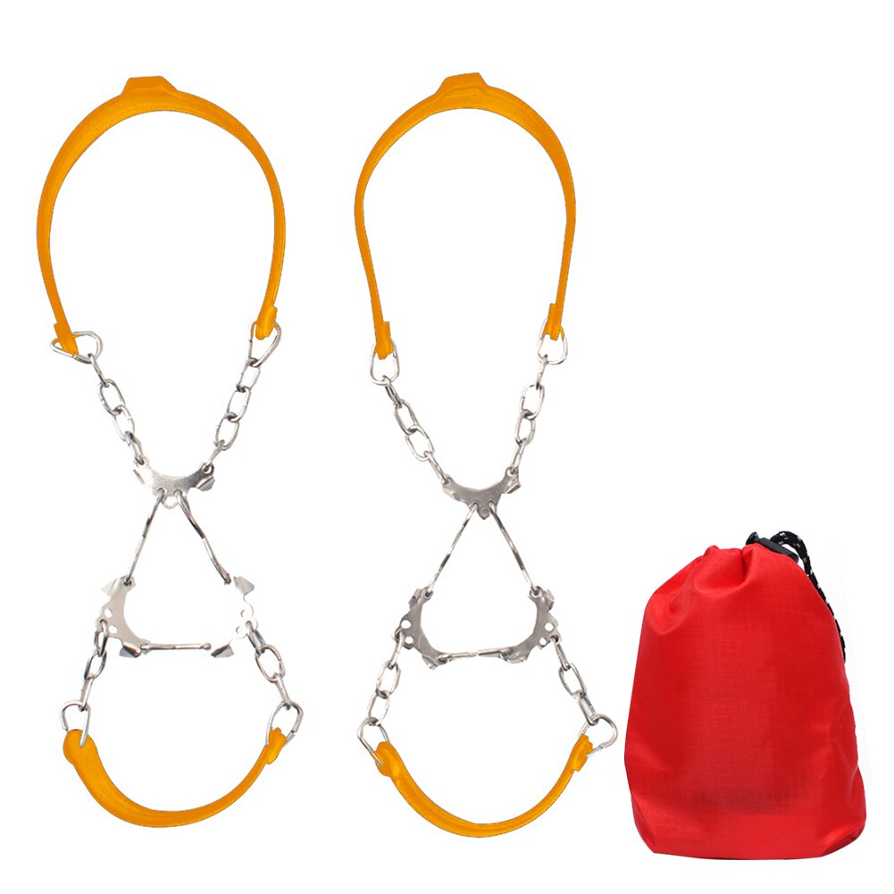 1 silicone paio Inverno Tacchetti Antiscivolo Scarponi Da Neve Escursioni tutto'aperto 6 Denti Scarpe da Ginnastica picchi Catena Accessori Da Ghiaccio Ramponi Arrampicata