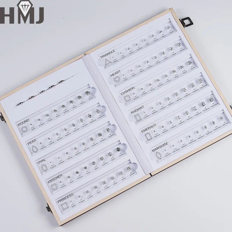 Grade Tester Tools Gemstones Diamond Tools Size Reference Color Clarity Shape Master Stone Set For Jewelry MakingHMJ