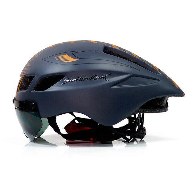 Pyöräilykypärän linssi magneettisuojalasit vuoristotie pneumaattinen tt pyöräilykypärä miesten triathlon tt pyörä casco ciclismo 3 linssi: Väri 10 1 linssillä