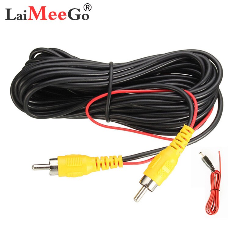 RCA Video Signal Cable Car Reverse Rear View Parking Camera Video Cable with Detection Wire For All Car Accessories 6 Meters