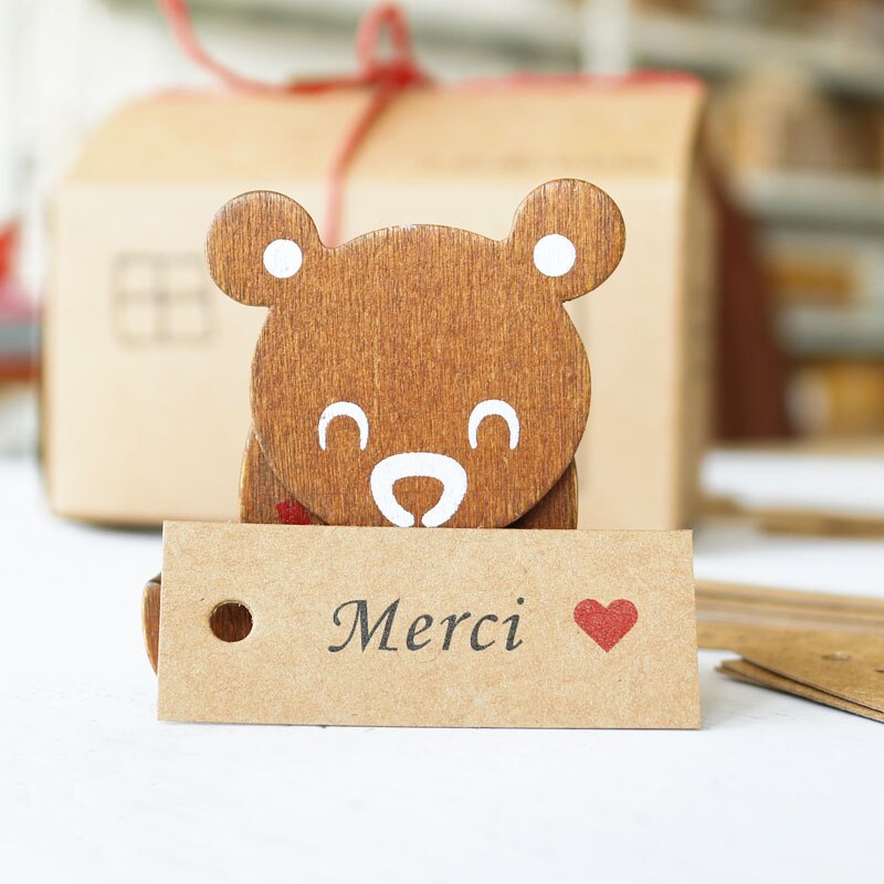 Etiquettes Merci en papier Kraft 100 pièces | Étiquettes suspendues pour emballage, étiquette de prix faite à la main, pour bonbonnière, fête d'anniversaire et mariage