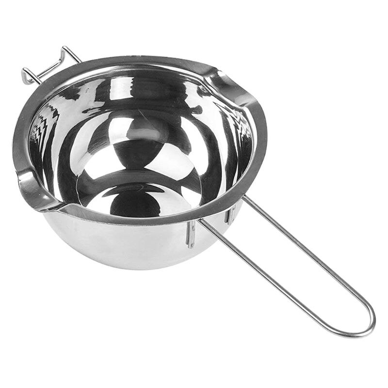 Olla de acero inoxidable para derretir cera con mango largo, herramienta de jabón hecha a mano, antiadherente, fácil limpieza