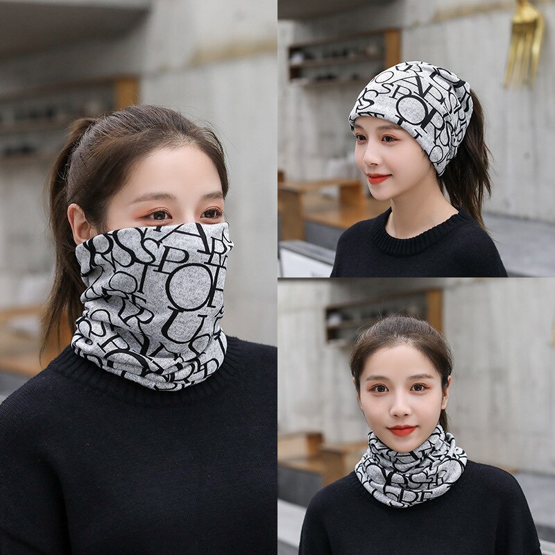 Gorro versátil para esquiar al aire libre, senderismo, pesca, otoño e invierno, bufanda de protección del cuello gruesa y cálida: K