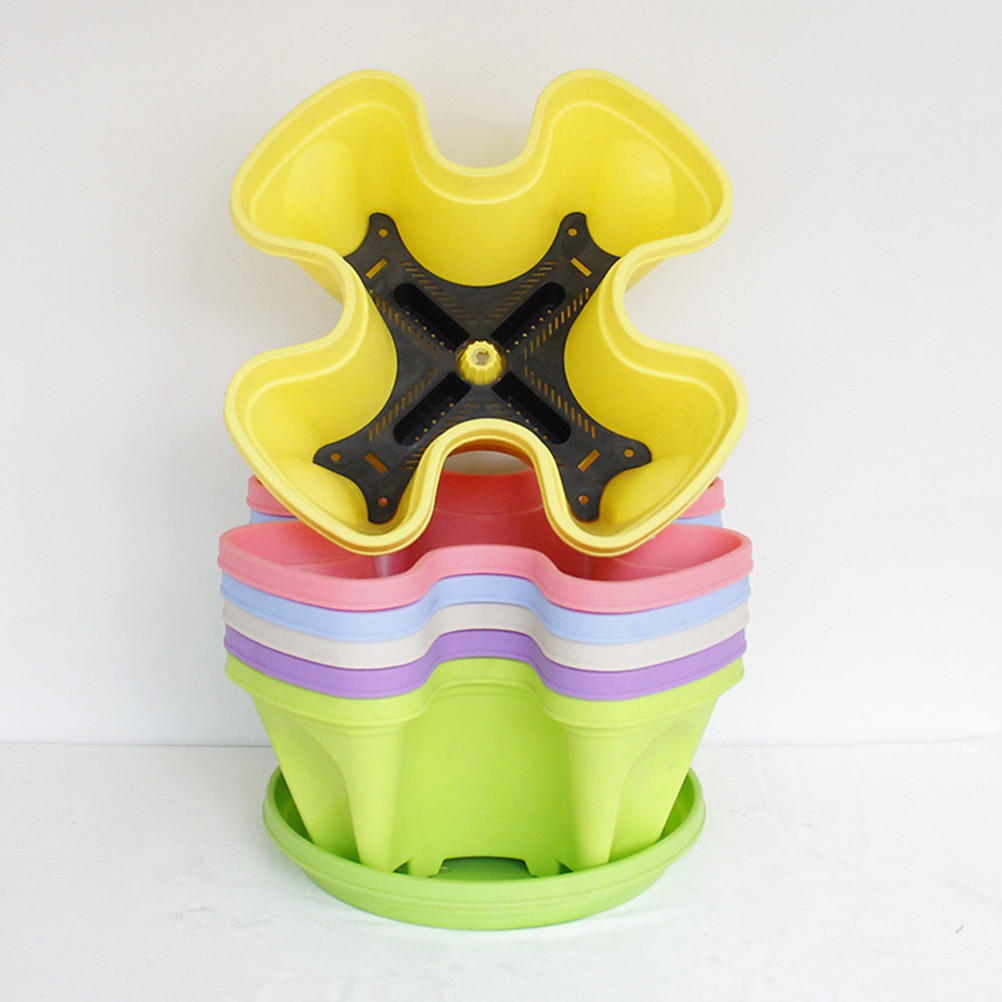 4pcs Flower Pot Chic Nice Durable Versatile Storage Organizer Plant Pot Gardening Decor Desktop Basket