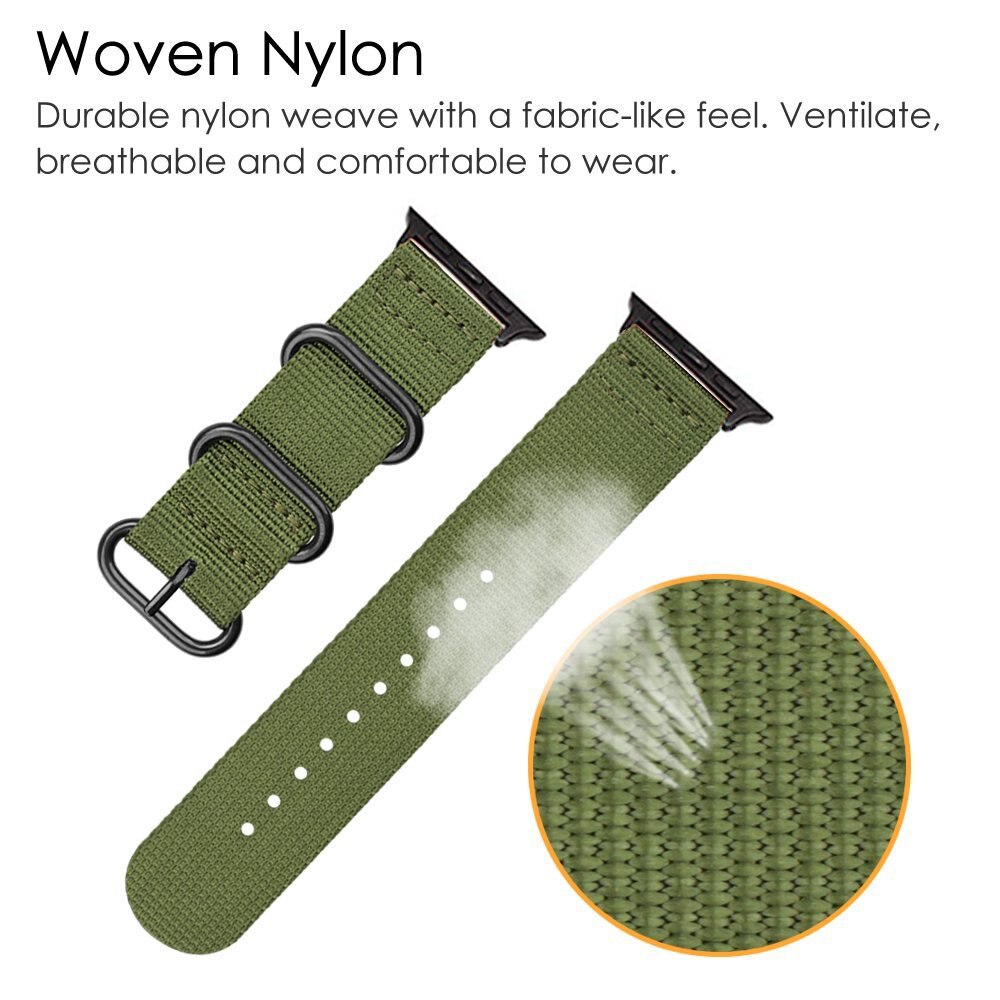 Cinta de náilon para apple watch 6 5 4 se 40mm 44mm tecido pulseira para iwatch série 6 5 4 3 2 1 esporte respirável 42mm 38mm faixas