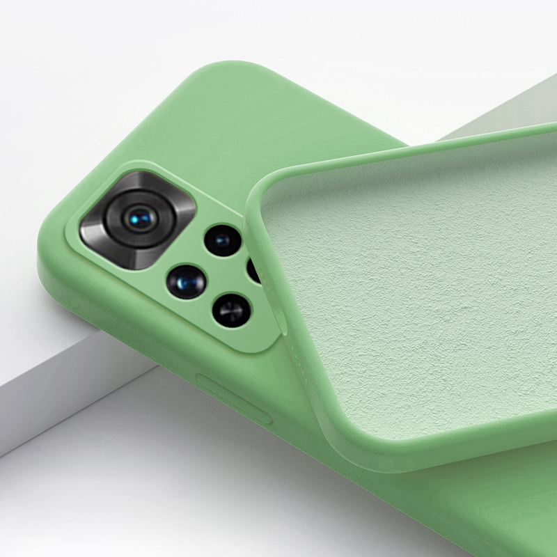 Redmi Note 11 Pro Global coque Original Liquid Silicone Phone couverture For Xiaomi Redmi Note 11 Pro Note11 Pro Plus 5G Soft Cover: PP / vert clair
