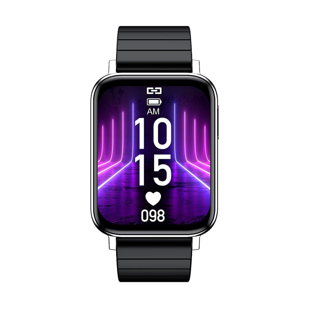 LEMFO T10 Smartwatch - 1.65" Display - Bluetooth 5.0 - Heart Rate & Blood Pressure Monitor - Music Control: Silver