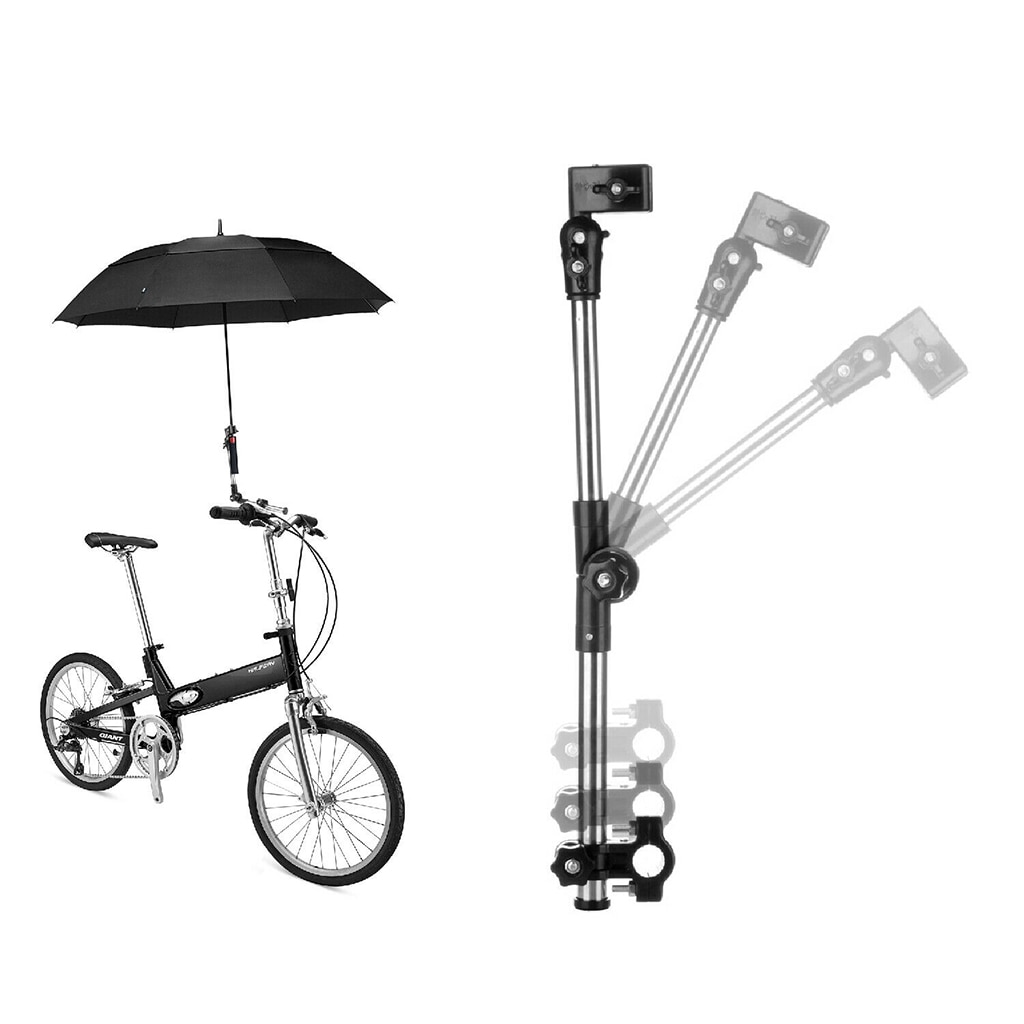 Cykel paraplyholder baby barnevogn kørestol støttefod foldbar parasol solskærm montering udvide beslag