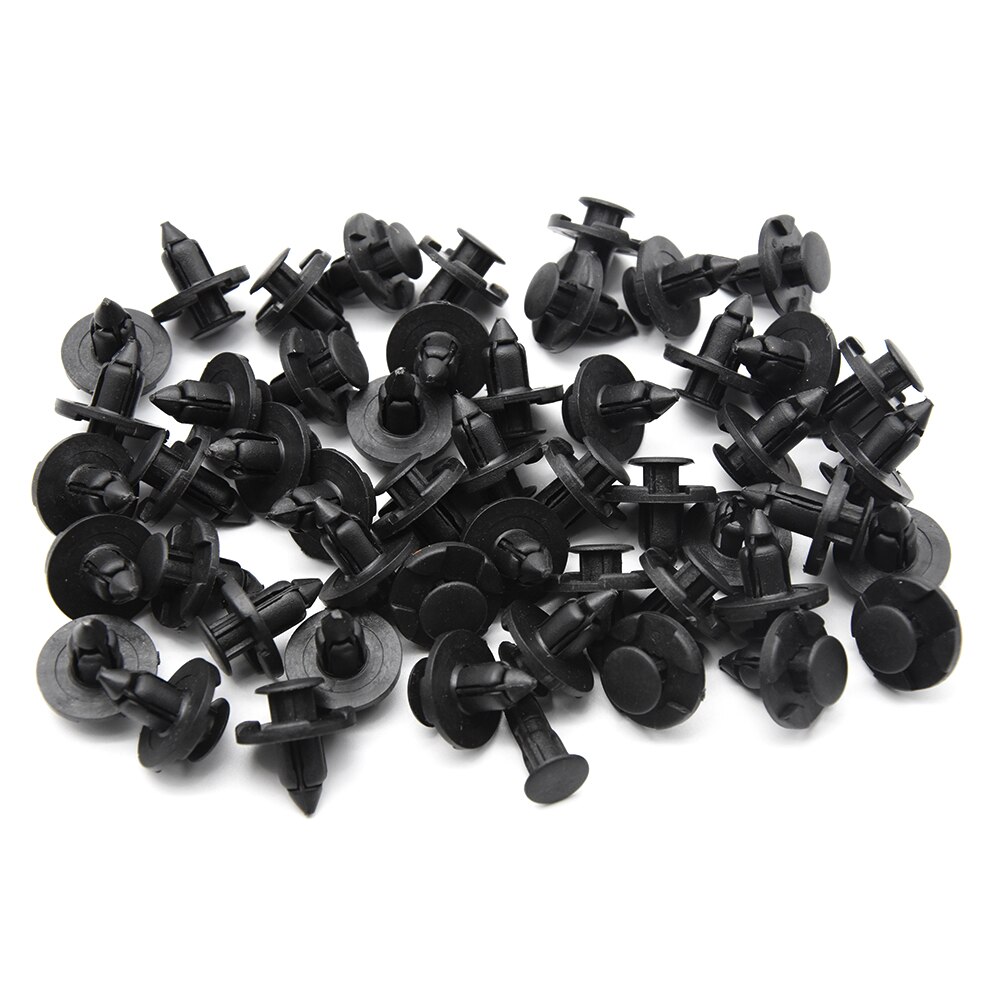 8mm/6mm- hulls nagleholder skyv motordeksel 50 stk automatisk støtfanger feste for bildørbekledning panel klips for universalbil