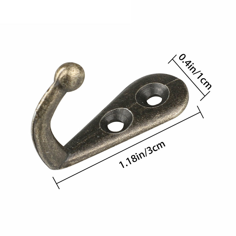 Crochet mural de 20 pièces, crochet simple, porte-chapeau avec 40 vis organiseur de rangement à domicile