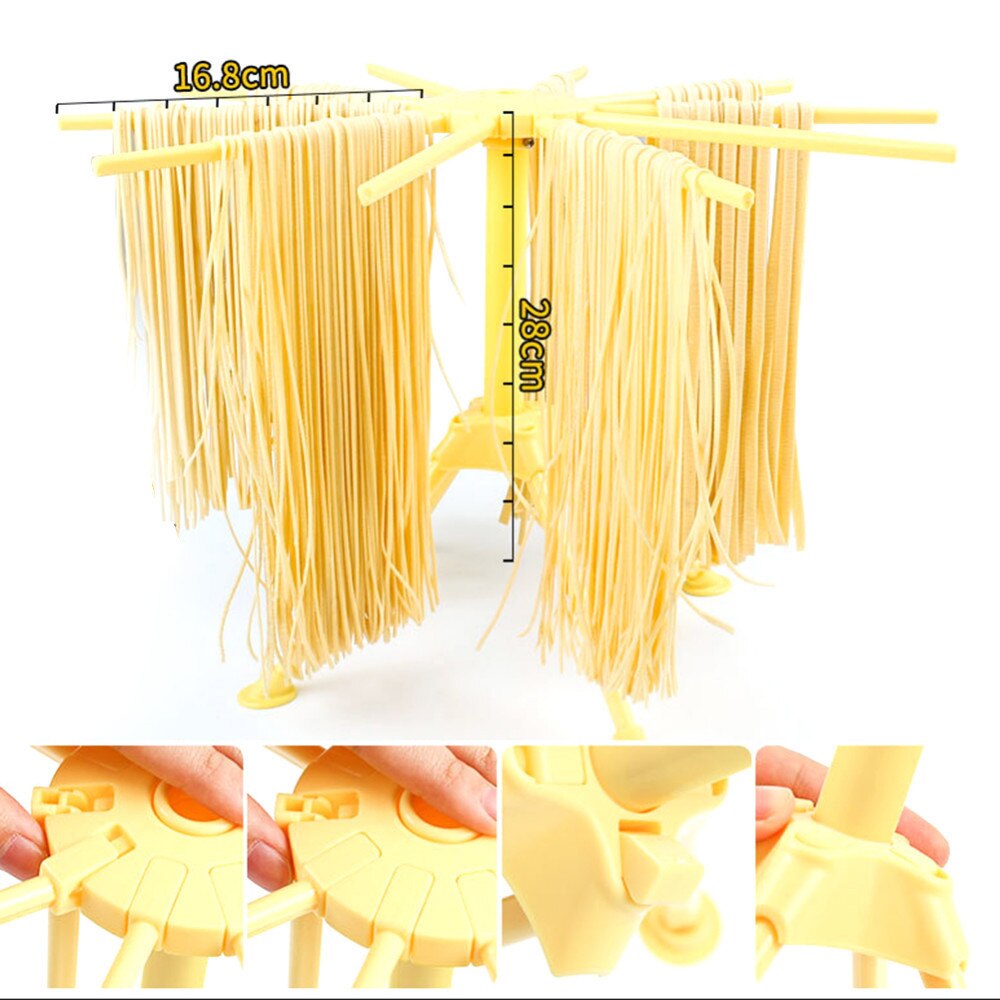 Plastik pasta tørrestativ friske nudler hængestativ tagliolini pasta tørholder køkken gadget tilfældig farve
