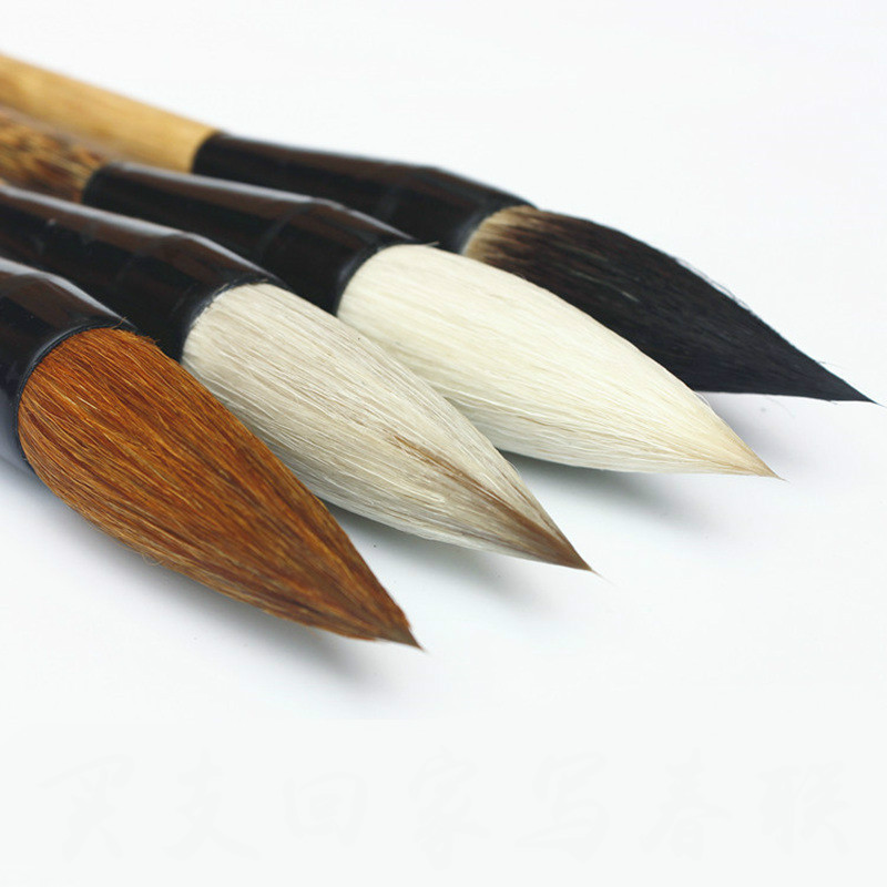 Kinesisk traditionel kalligrafi børste pen ulv ged hår tragtformet børste uldvæsel bære flere skrivning oliemaleri