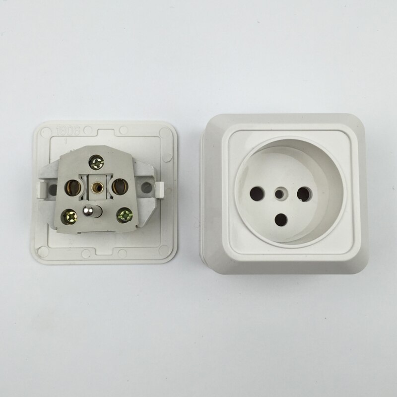2x French Standard Wall Socket - 16A AC 250V Outlet - Residential Use