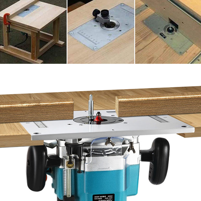 Aluminium Router Table Insert Plate Table Multi-purpose Woodworking Electric Wood Milling Guide Table Trimming Machine