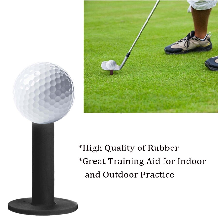 Tees de Golf durables en caoutchouc noir, support de balle à hauteur mixte de pièces/ensemble &quot;1.5&quot; 2.25 &quot;3&quot; 2.75 &quot;pour la pratique des plages de conduite, tapis, 5 3.13