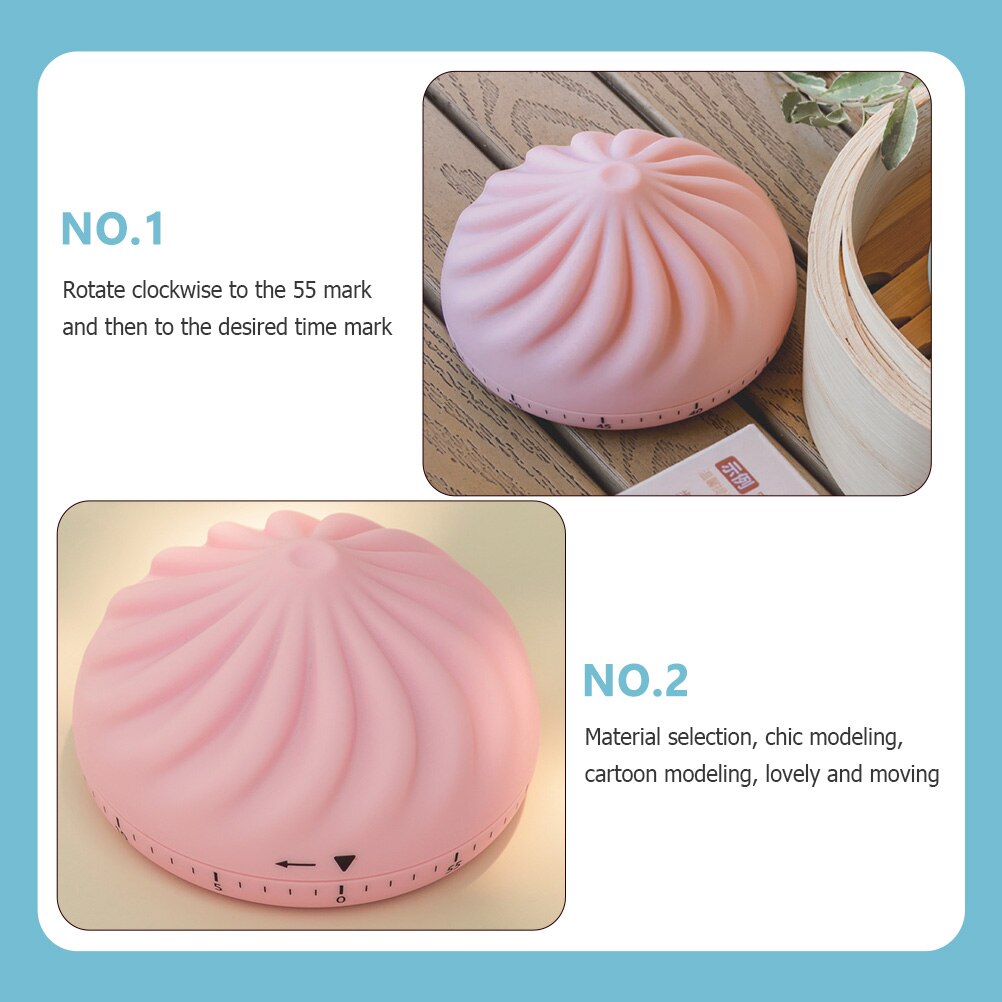 Gestoomde Gevuld Broodje Vorm Mechanische Timer Kookwekker Plastic Koken Timer