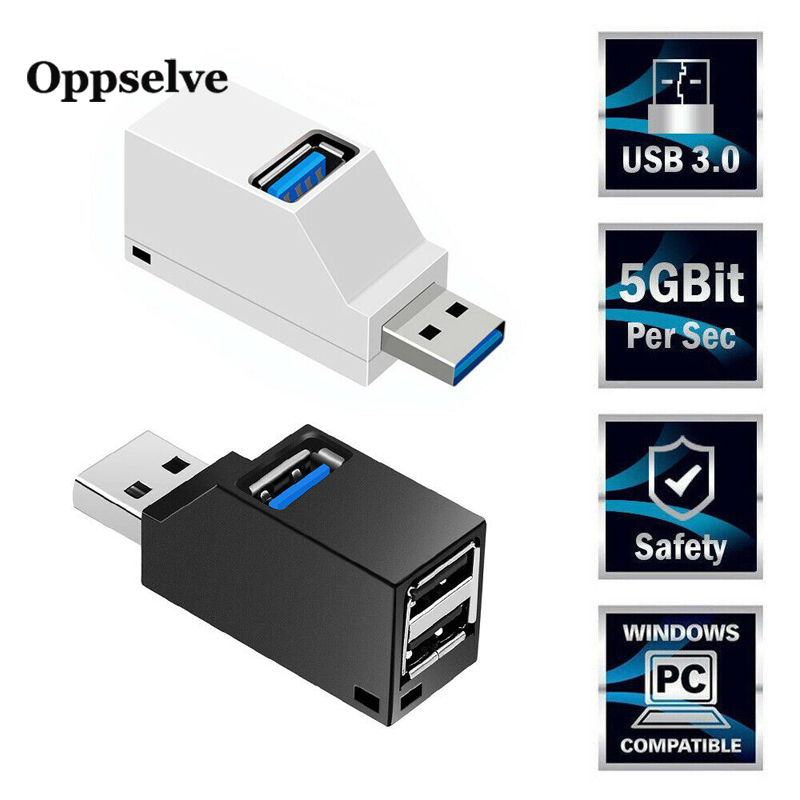 Multi-usb-laddningshub-förlängare 2.0 strömförsörjd otg-adapter hubb 3 portar usb 3.0 mini-hubadapter för tablet pc notebook macbook pro