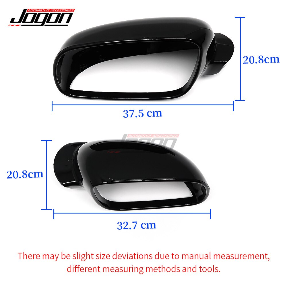 Cubierta de espejo retrovisor negro brillante, tapa de carcasa de espejo lateral para VW Golf 4 IV GTI R32 Jetta MK4 Bora 1J Passat B5