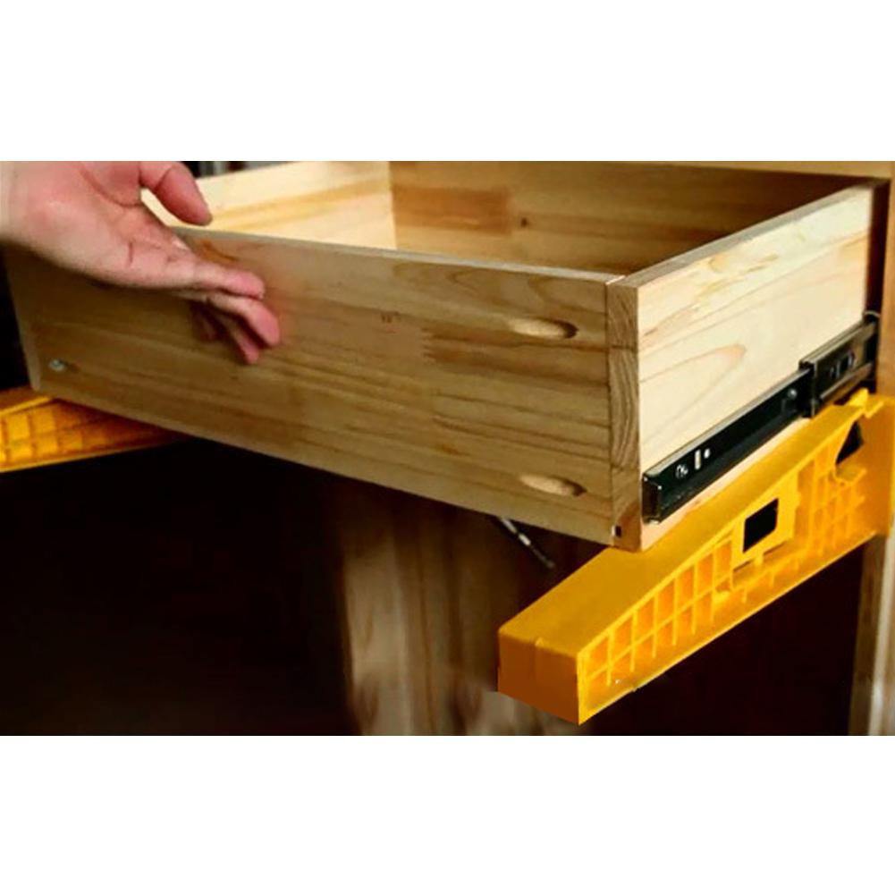 2pcs Drawer Track Slide Installation Jig Mounting Fast Installation of Locator Engineering Plastics Cabinet Woodworking Hardwar