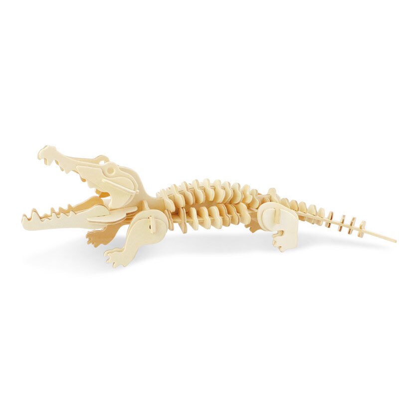 DIY 3D Wooden Toys Puzzle Animal Assembling Swan,parrot,butterfly,dinosaur Model Kit for Child Toy: 08